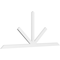 Ekena Millwork Saratoga Architectural Grade PVC Gable Bracket, 108"W x 45"H x 2"D x 4"F, 10/12 Pitch GBP108X45X0204SAR00 - alternate 1